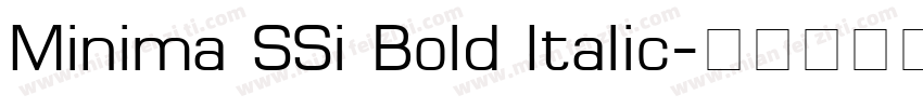 Minima SSi Bold Italic字体转换